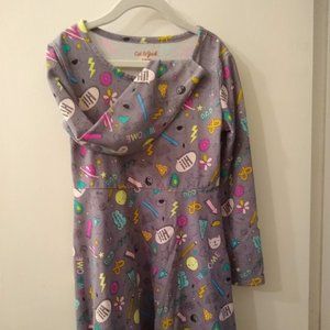 Cat & Jack school cats theme long sleeve dress SM